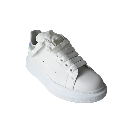 Alexander McQueen Iridescent Oversized Sneaker Larry Trainers White Shock Pink-NOBLEMARS