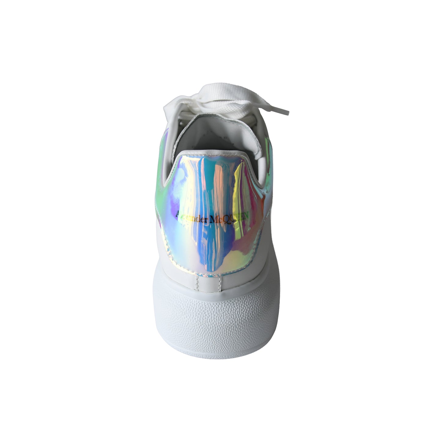 Alexander McQueen Iridescent Oversized Sneaker Larry Trainers White Shock Pink-NOBLEMARS