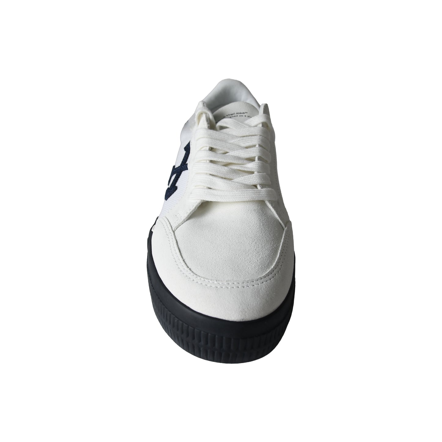 Off White Low Vulcanized Canvas Suede Sneaker White Navy-NOBLEMARS