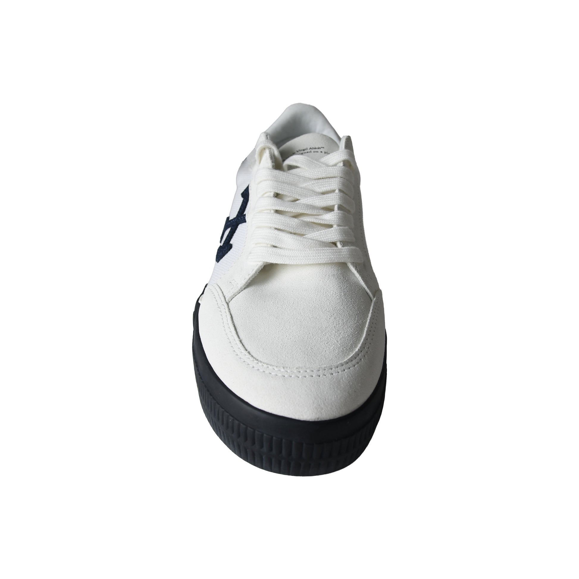 Off White Low Vulcanized Canvas Suede Sneaker White Navy-NOBLEMARS