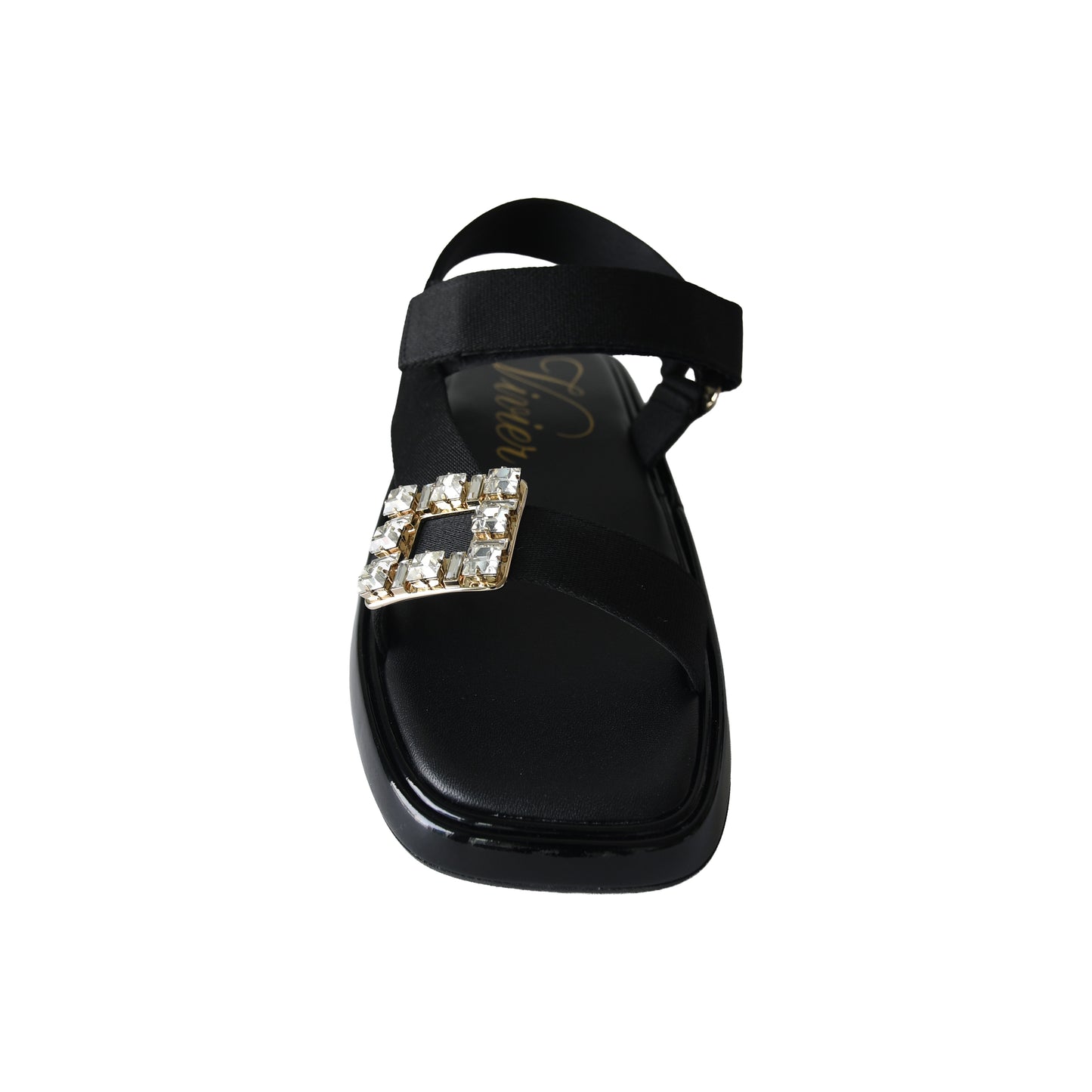 Roger Vivier Vivier Slide Trekky Sandal Black-NOBLEMARS