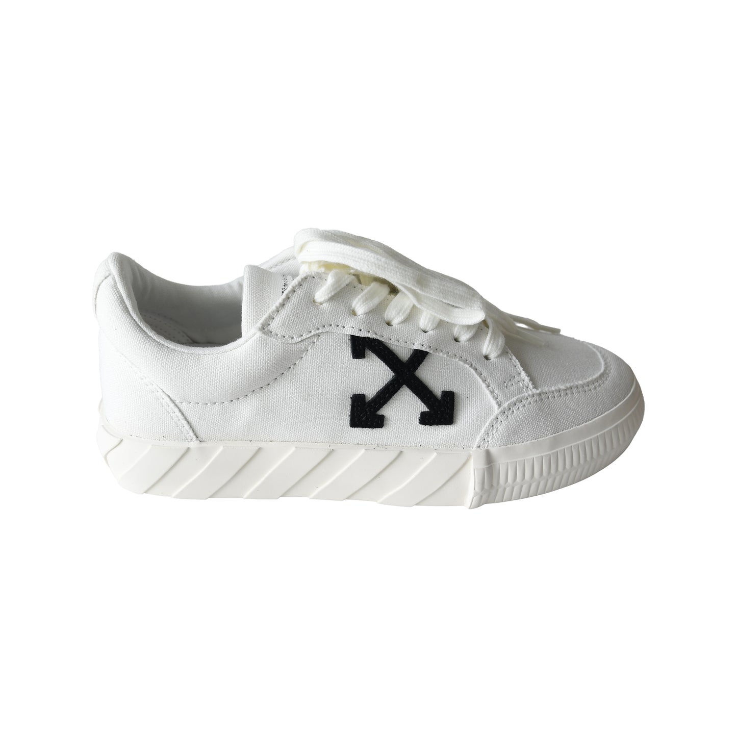 Off-White Low Vulcanized Canvas Sneaker White Black-NOBLEMARS