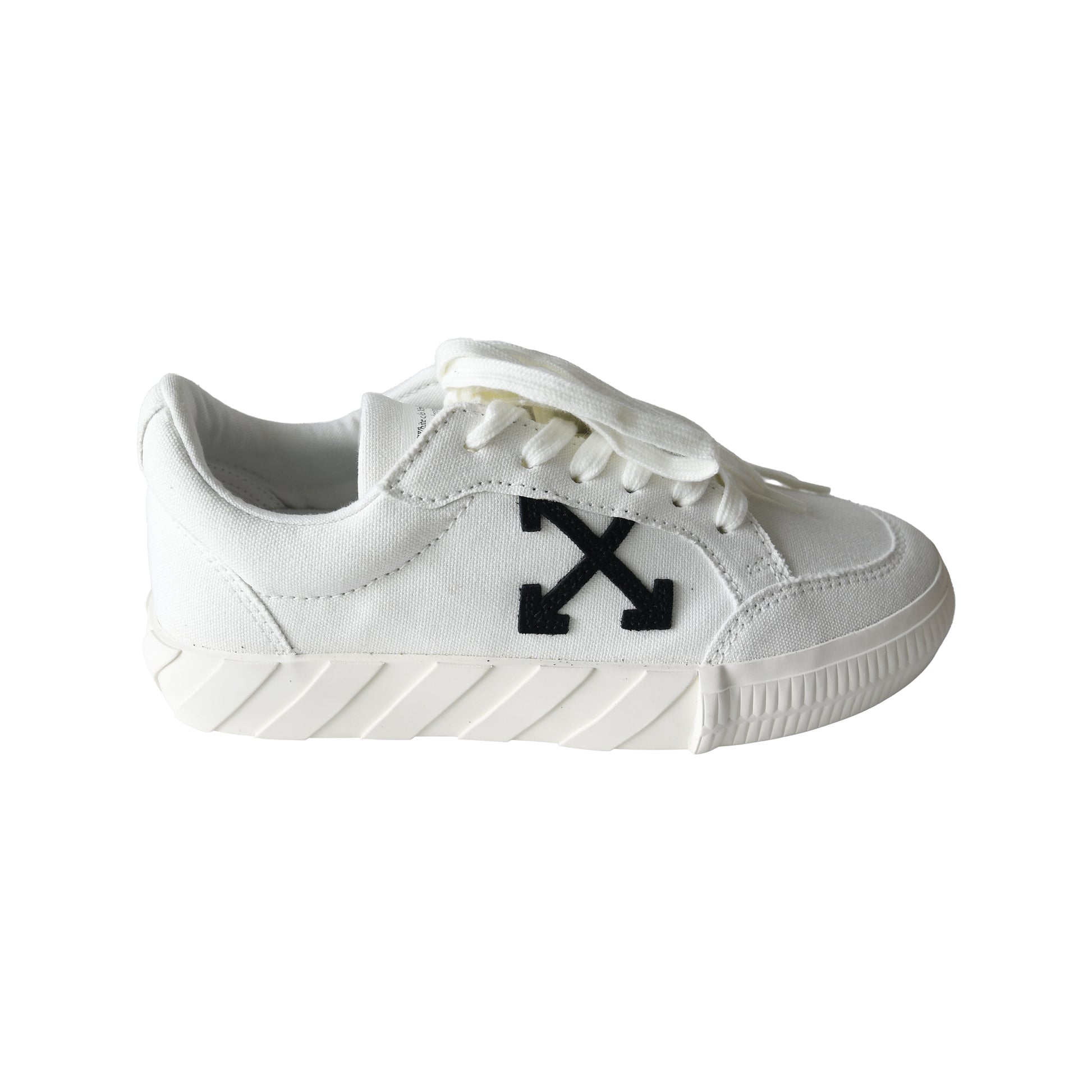Off-White Low Vulcanized Canvas Sneaker White Black-NOBLEMARS