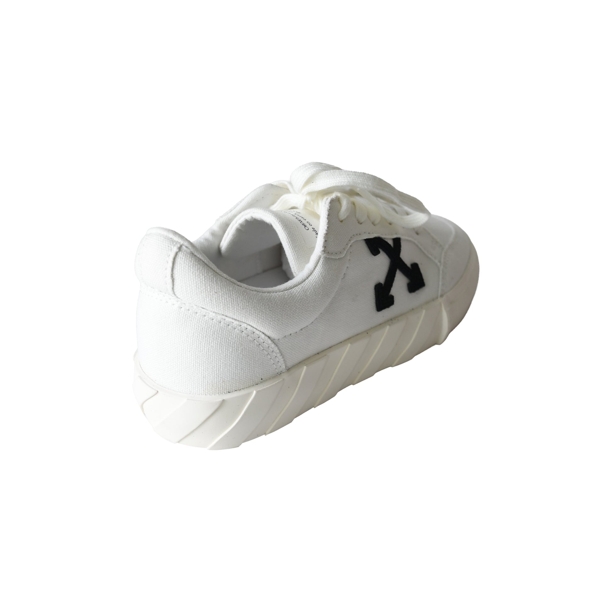 Off-White Low Vulcanized Canvas Sneaker White Black-NOBLEMARS