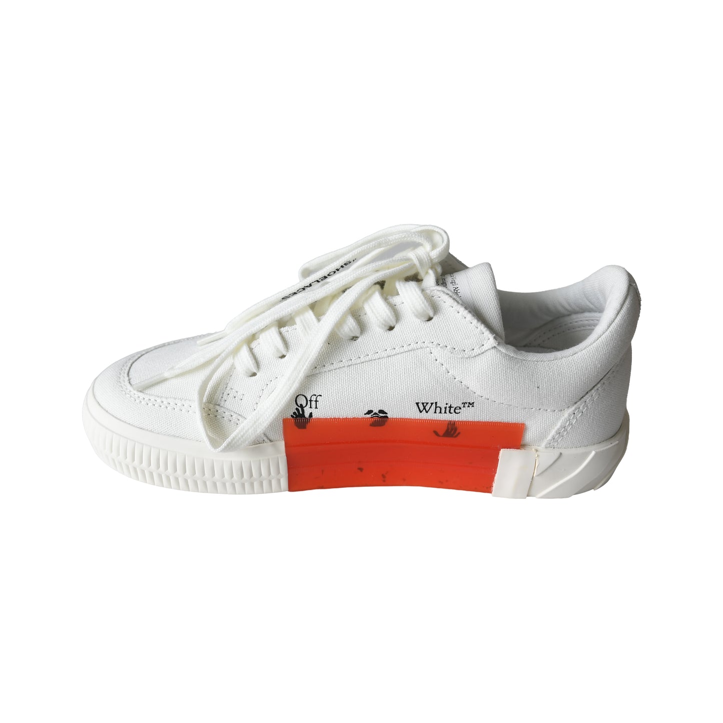 Off-White Low Vulcanized Canvas Sneaker White Black-NOBLEMARS