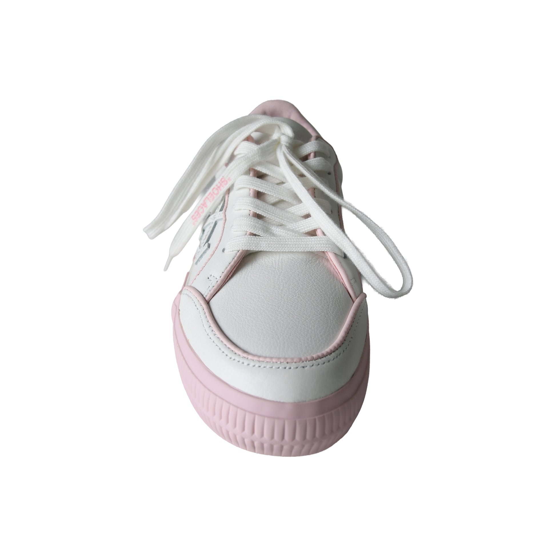 Off White Low Vulcanized Outlined Sneaker White Pink-NOBLEMARS