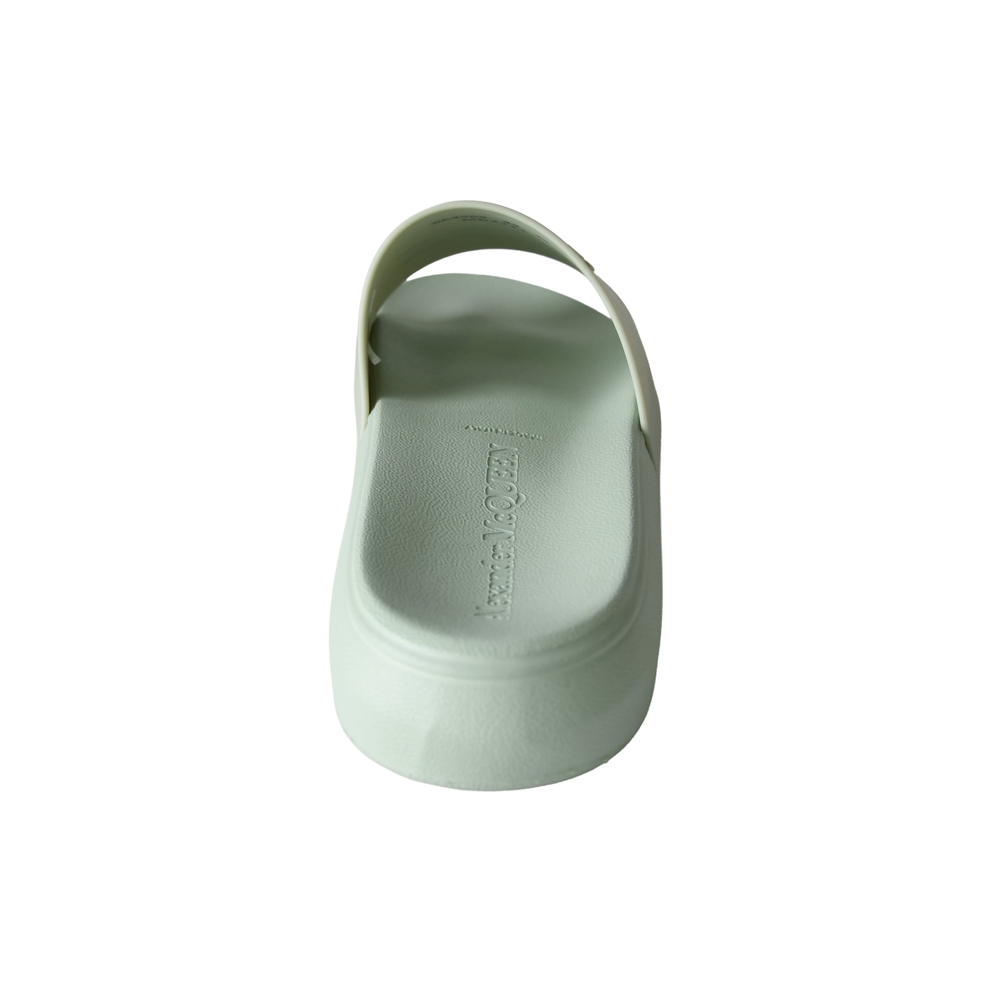 Alexander McQueen Logo Rubber Slide Sandal Pistachio-NOBLEMARS