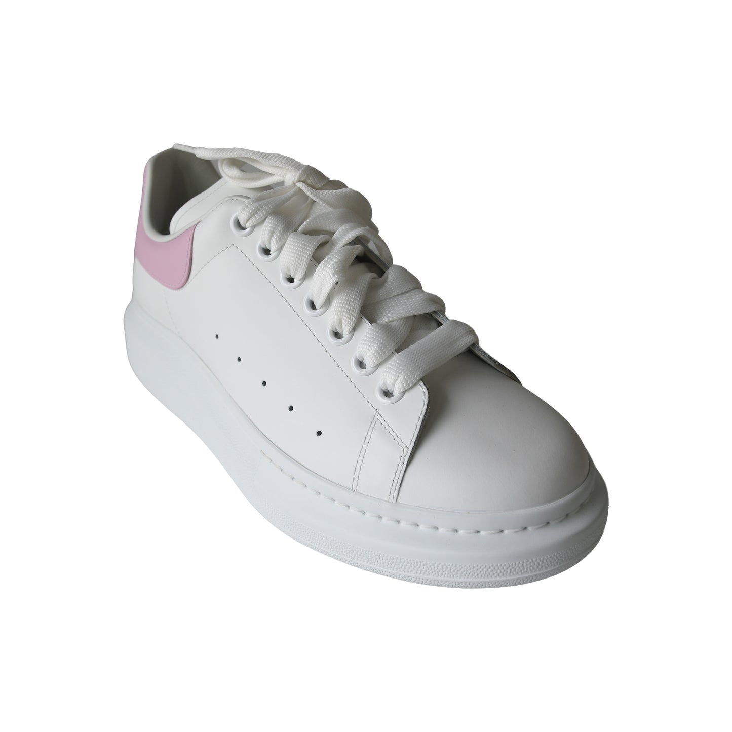 Alexander McQueen Oversized Larry Sneaker White Ice Pink-NOBLEMARS