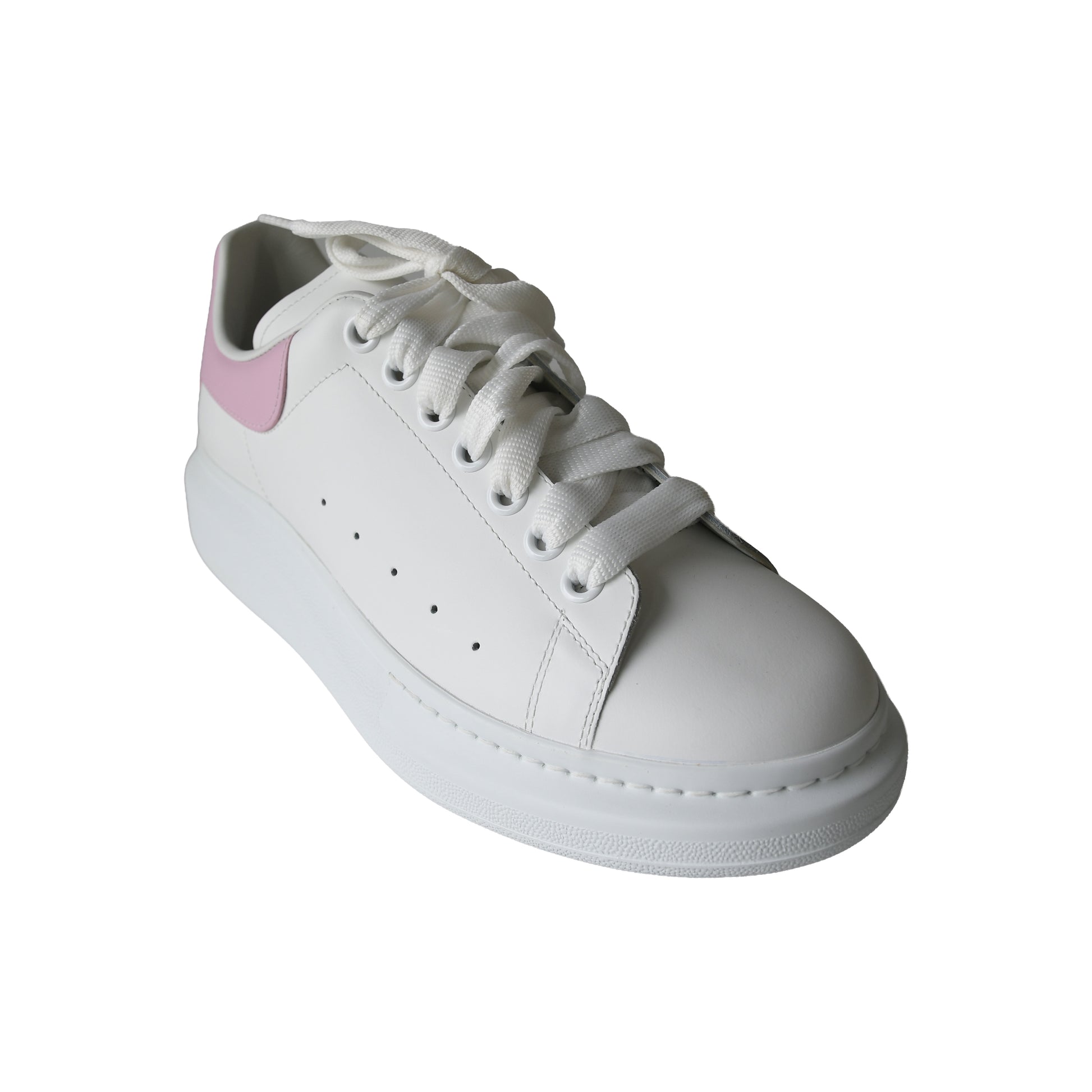 Alexander McQueen Oversized Larry Sneaker White Ice Pink-NOBLEMARS