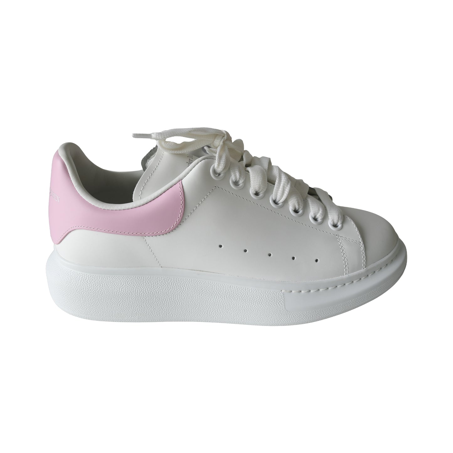 Alexander McQueen Oversized Larry Sneaker White Ice Pink-NOBLEMARS