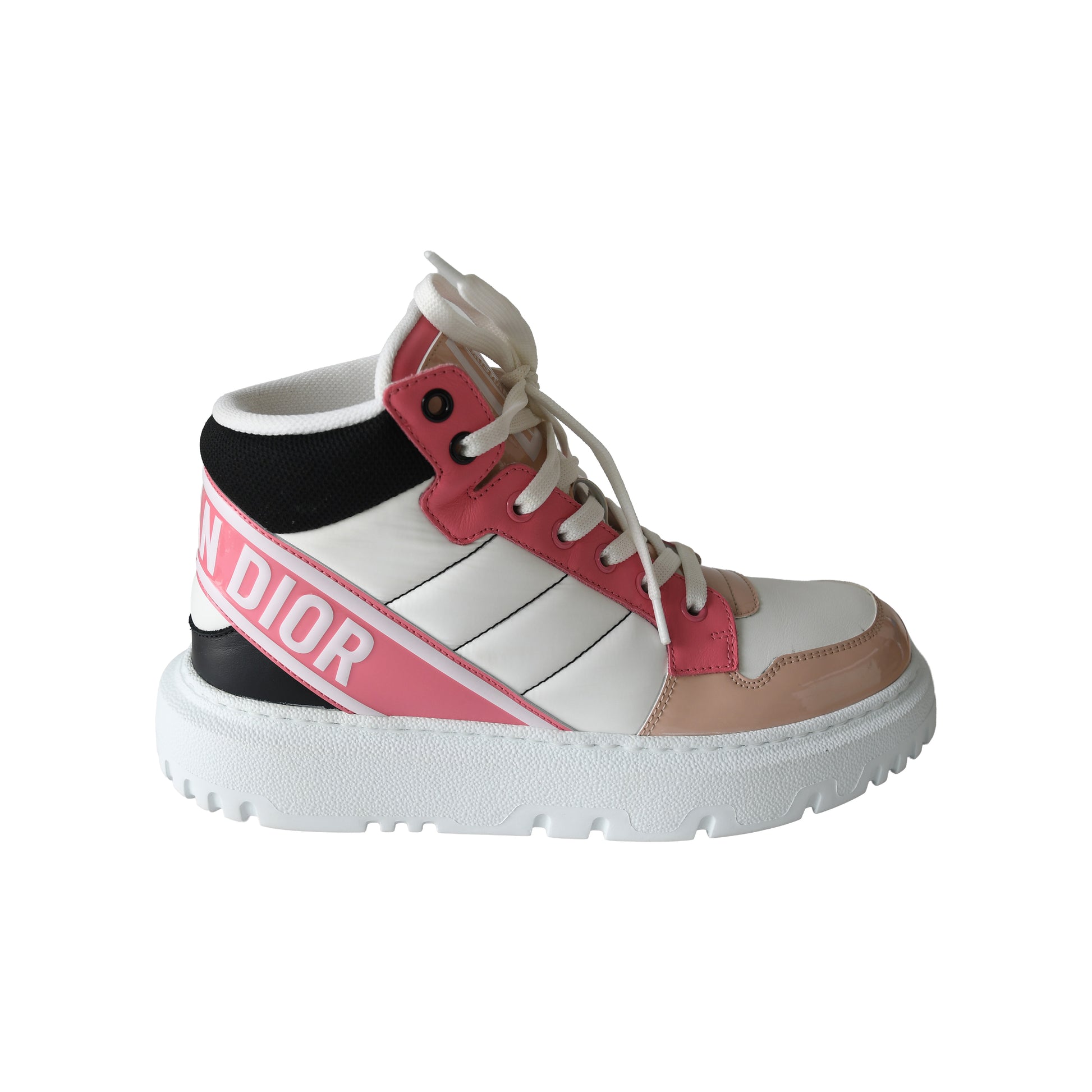 Dior D-Player Sneaker Nylon Calfskin Multicolor Pink-NOBLEMARS