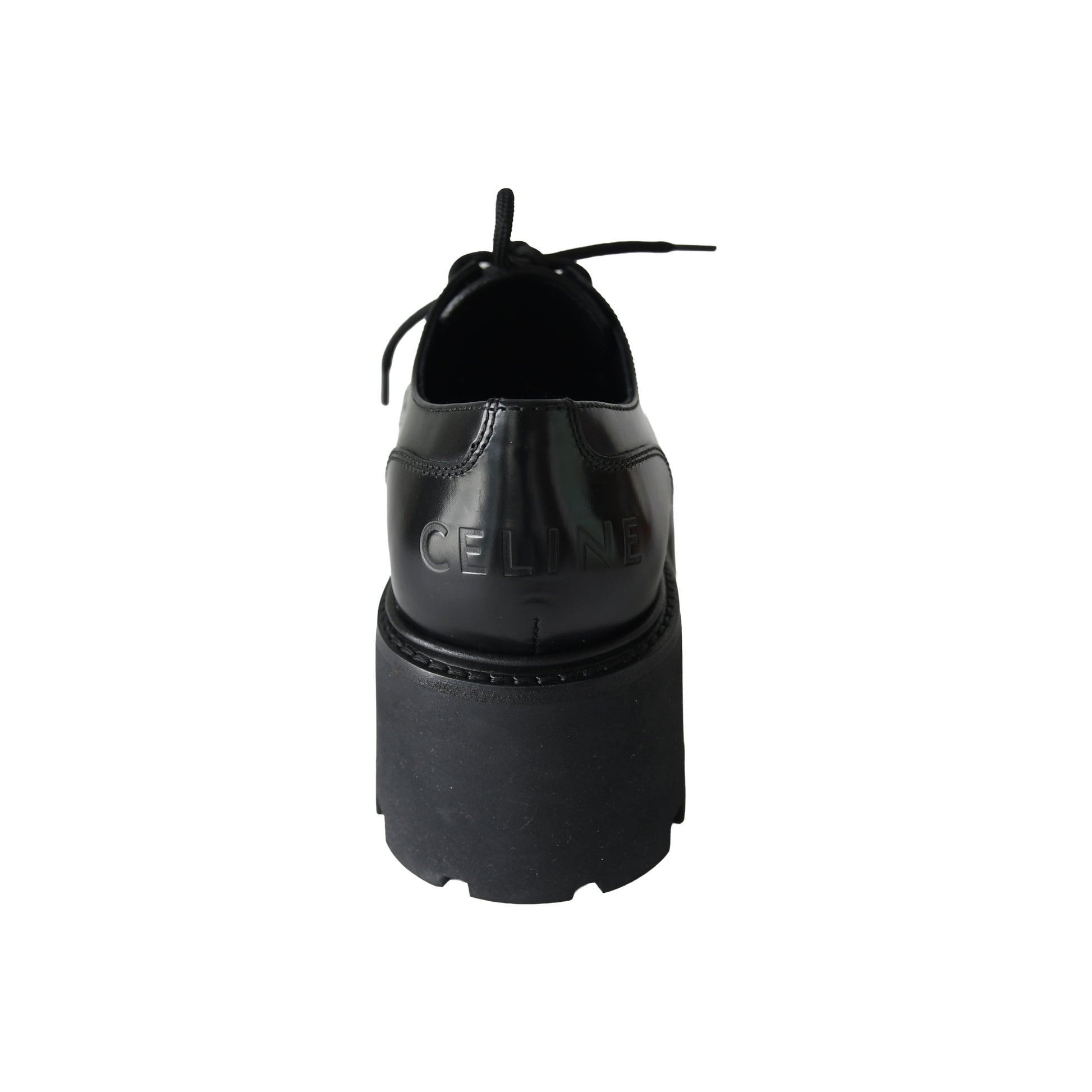 Celine Cameron Derby Triomphe 45 Polished Bull Black-NOBLEMARS