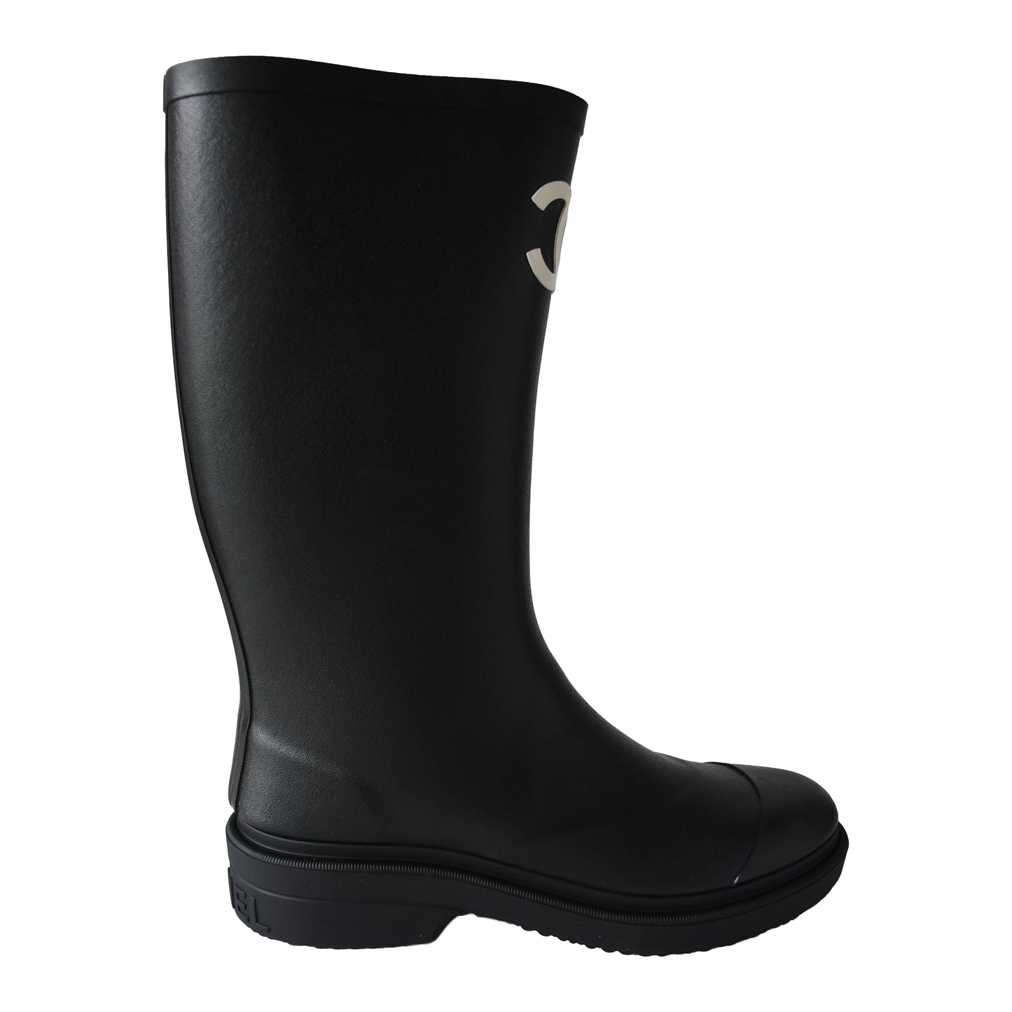 Chanel Calfskin High Boots Black-NOBLEMARS