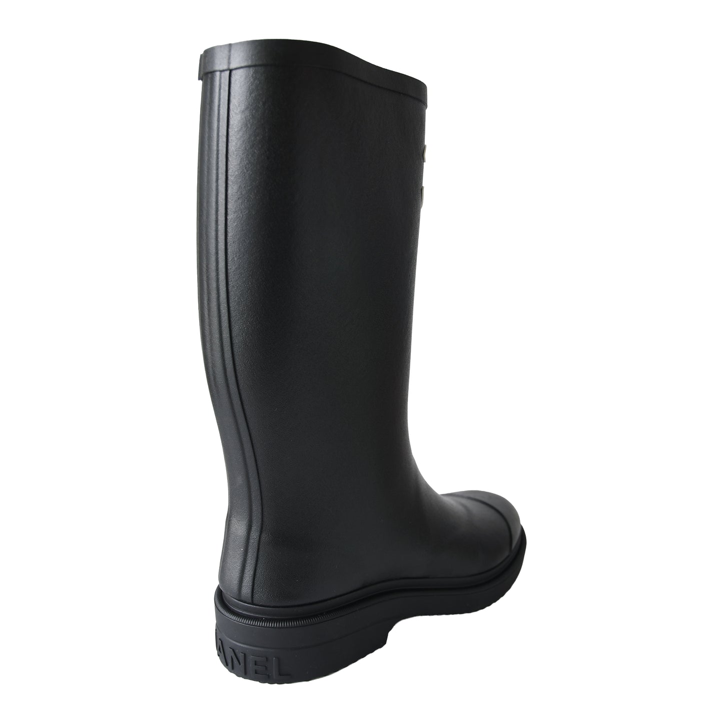 Chanel Calfskin High Boots Black-NOBLEMARS