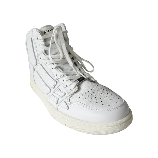 Amiri Skel Top Hi Leather Sneaker White-NOBLEMARS