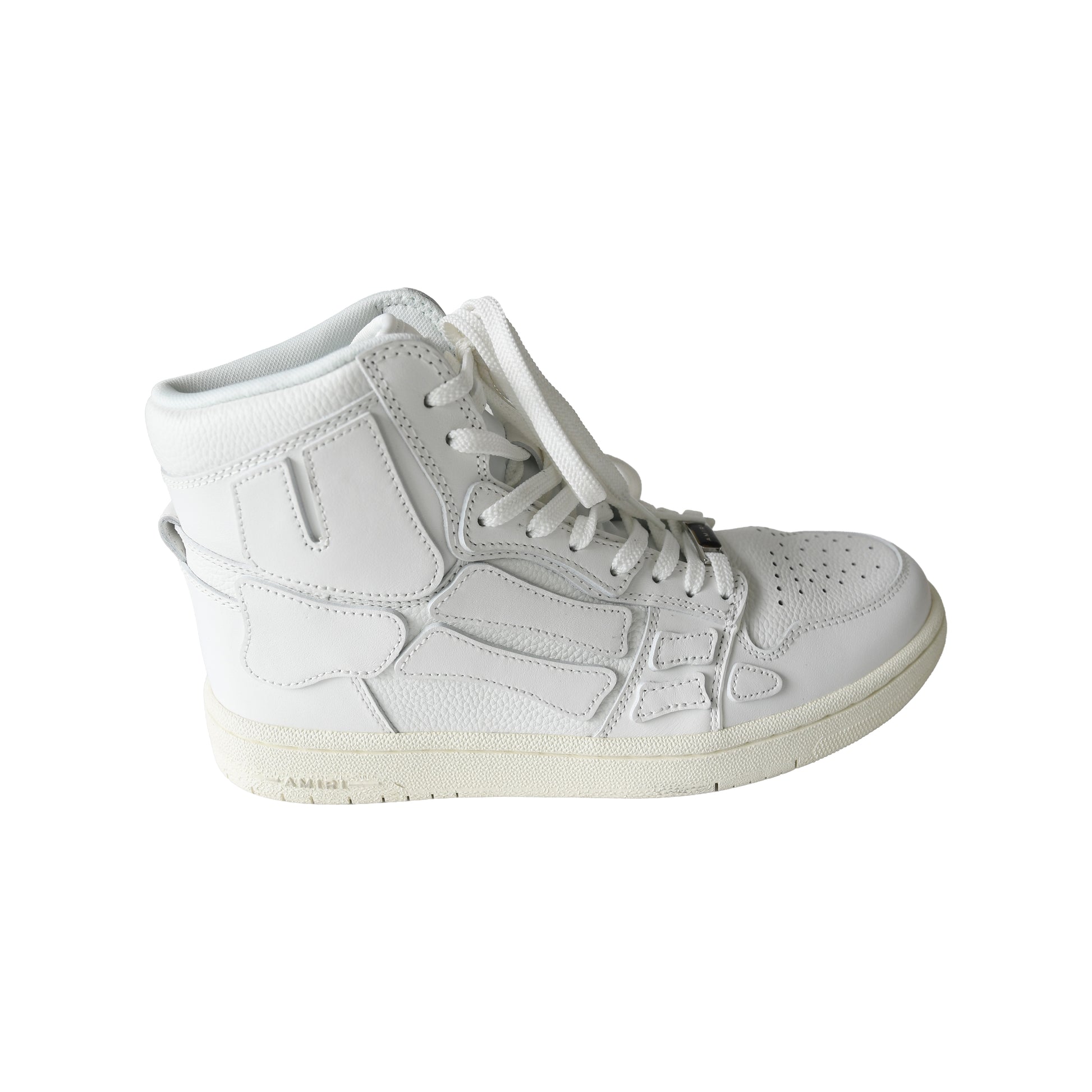 Amiri Skel Top Hi Leather Sneaker White-NOBLEMARS