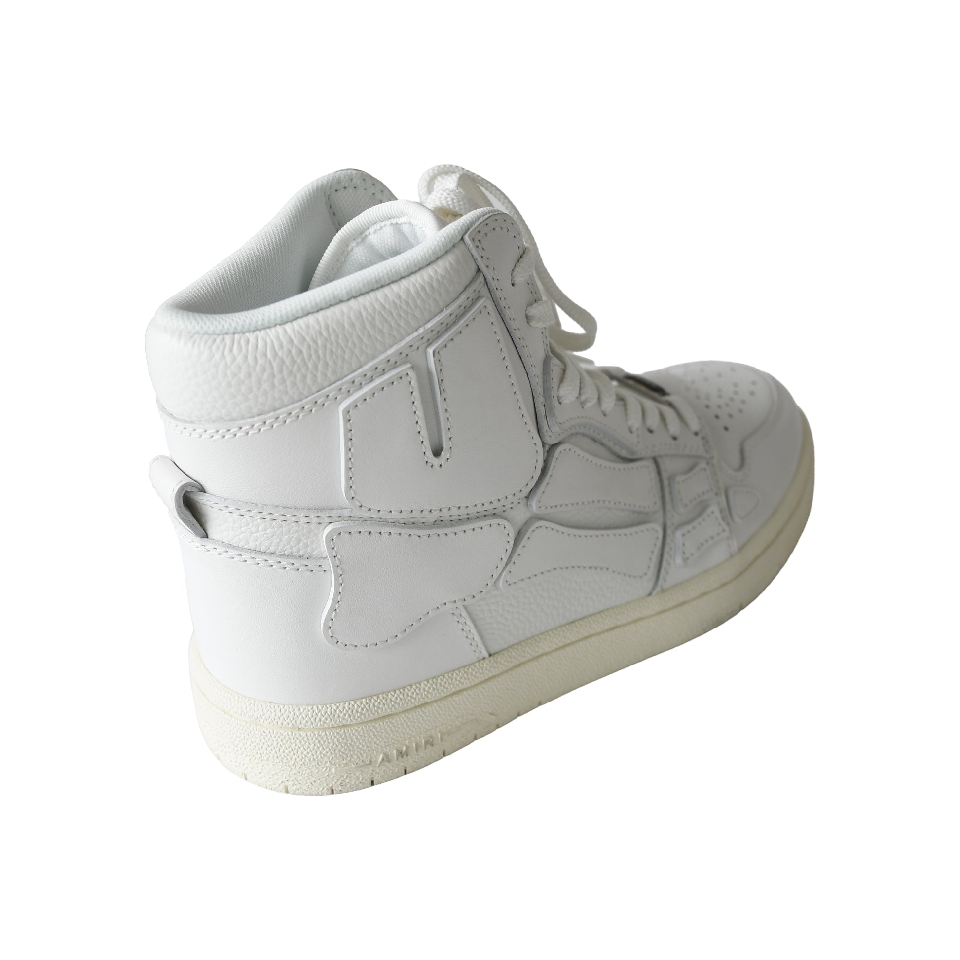 Amiri Skel Top Hi Leather Sneaker White-NOBLEMARS