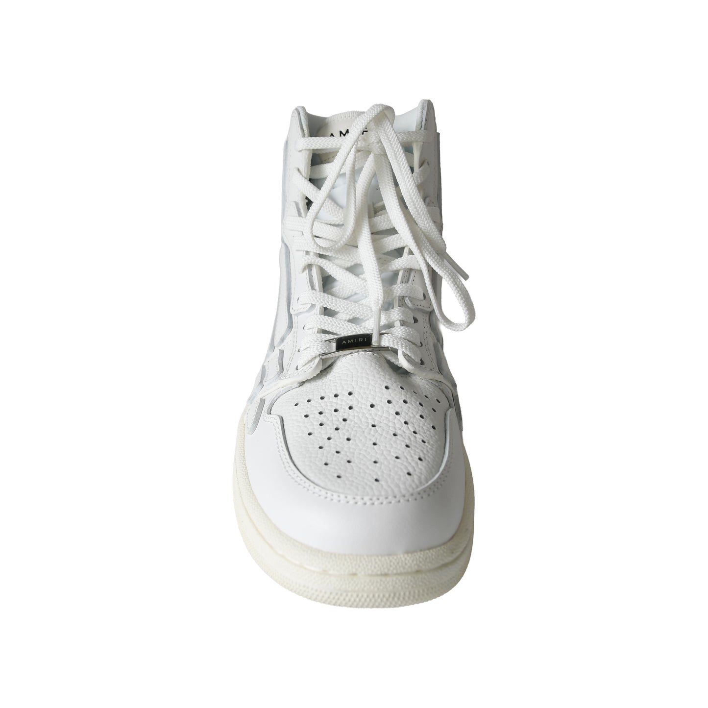 Amiri Skel Top Hi Leather Sneaker White-NOBLEMARS