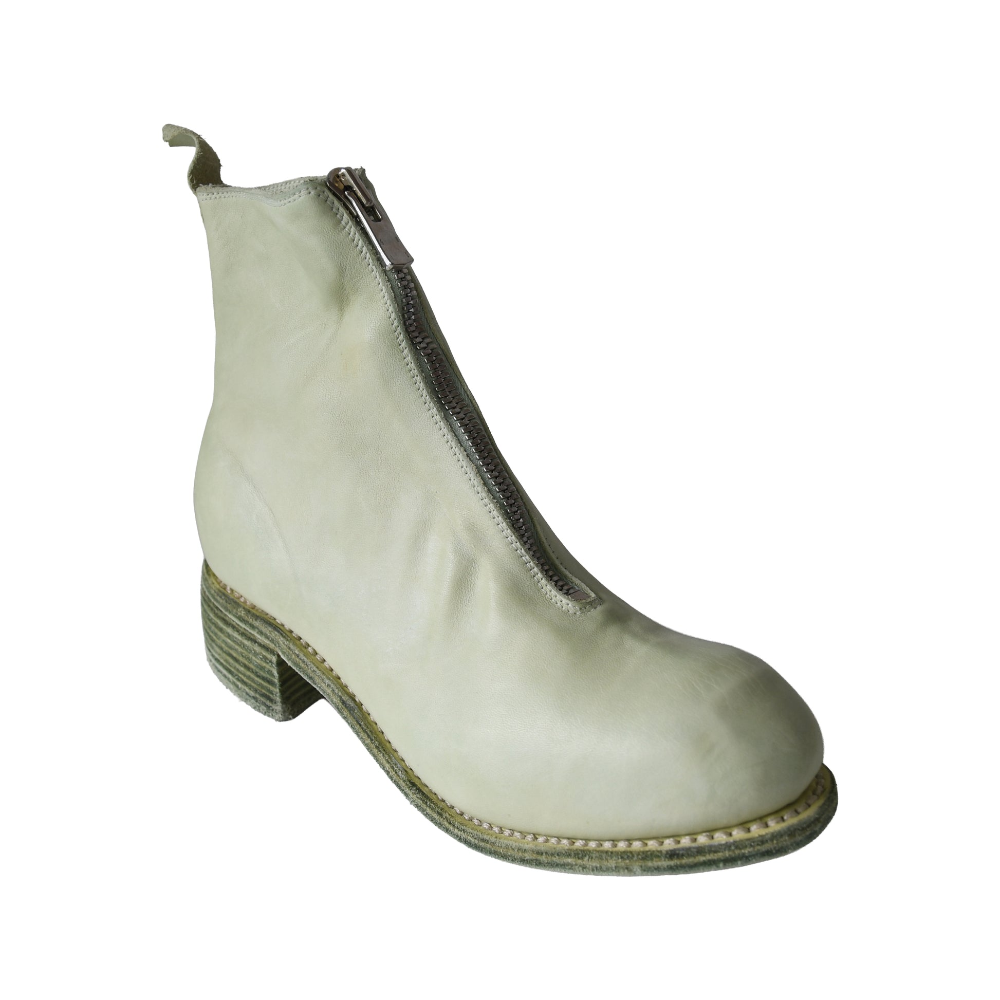 Guidi PL1 Soft Horse Full Grain Front Zip Boot Mint Green-NOBLEMARS