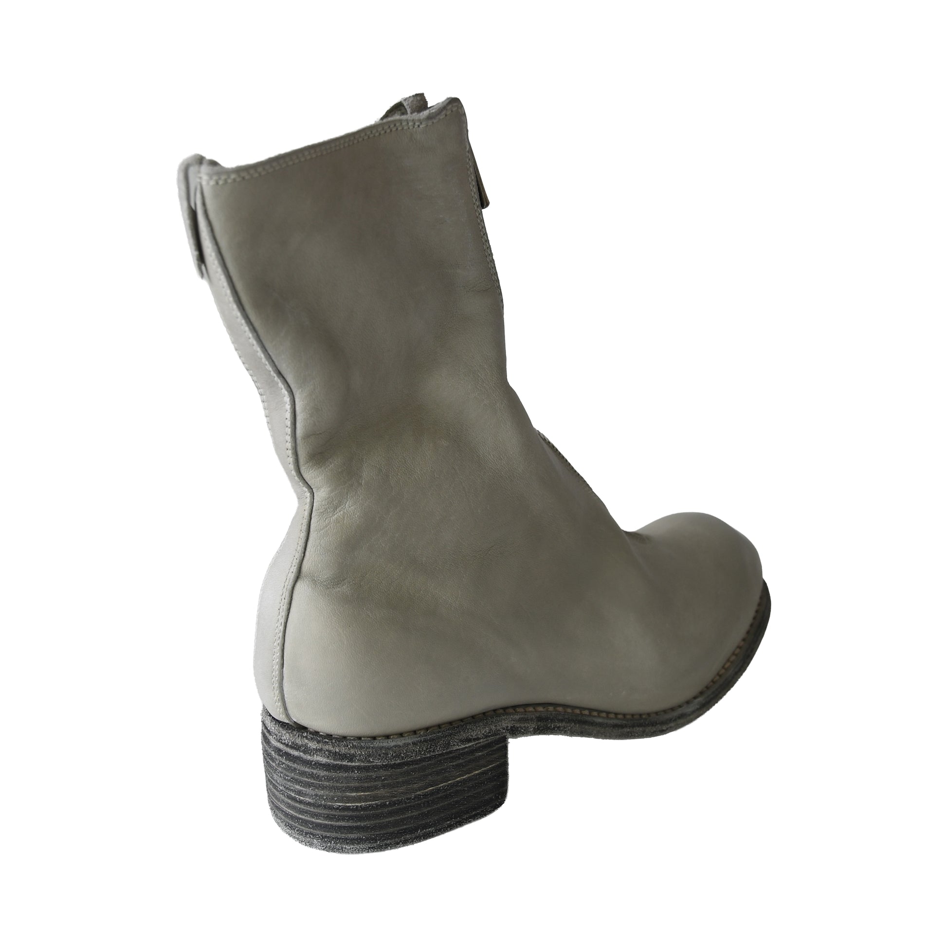 Guidi PL2 Soft Horse Full Grain Front Zip Boot Grey-NOBLEMARS