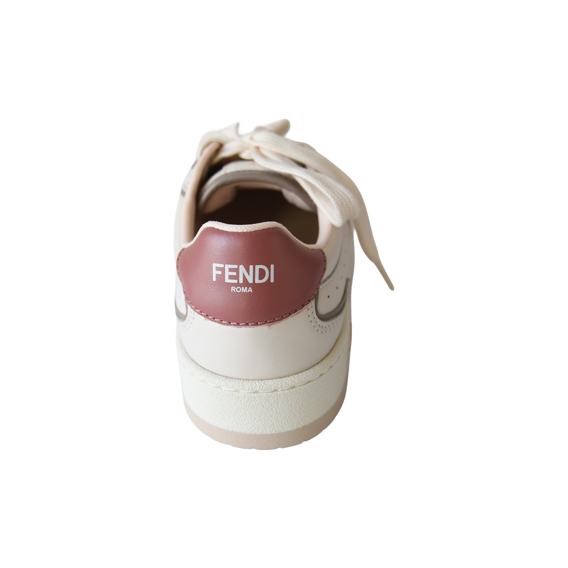 Fendi Match Suede Leather Low Top Sneaker Shell Sienna Mud Rose-NOBLEMARS