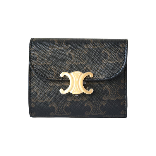 Celine Trifold Triomphe Small Flap Wallet Triomphe Canvas-NOBLEMARS