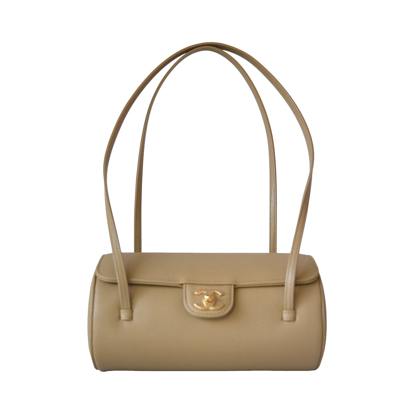 Chanel Preppy Coco Small Bowling Bag Beige-NOBLEMARS