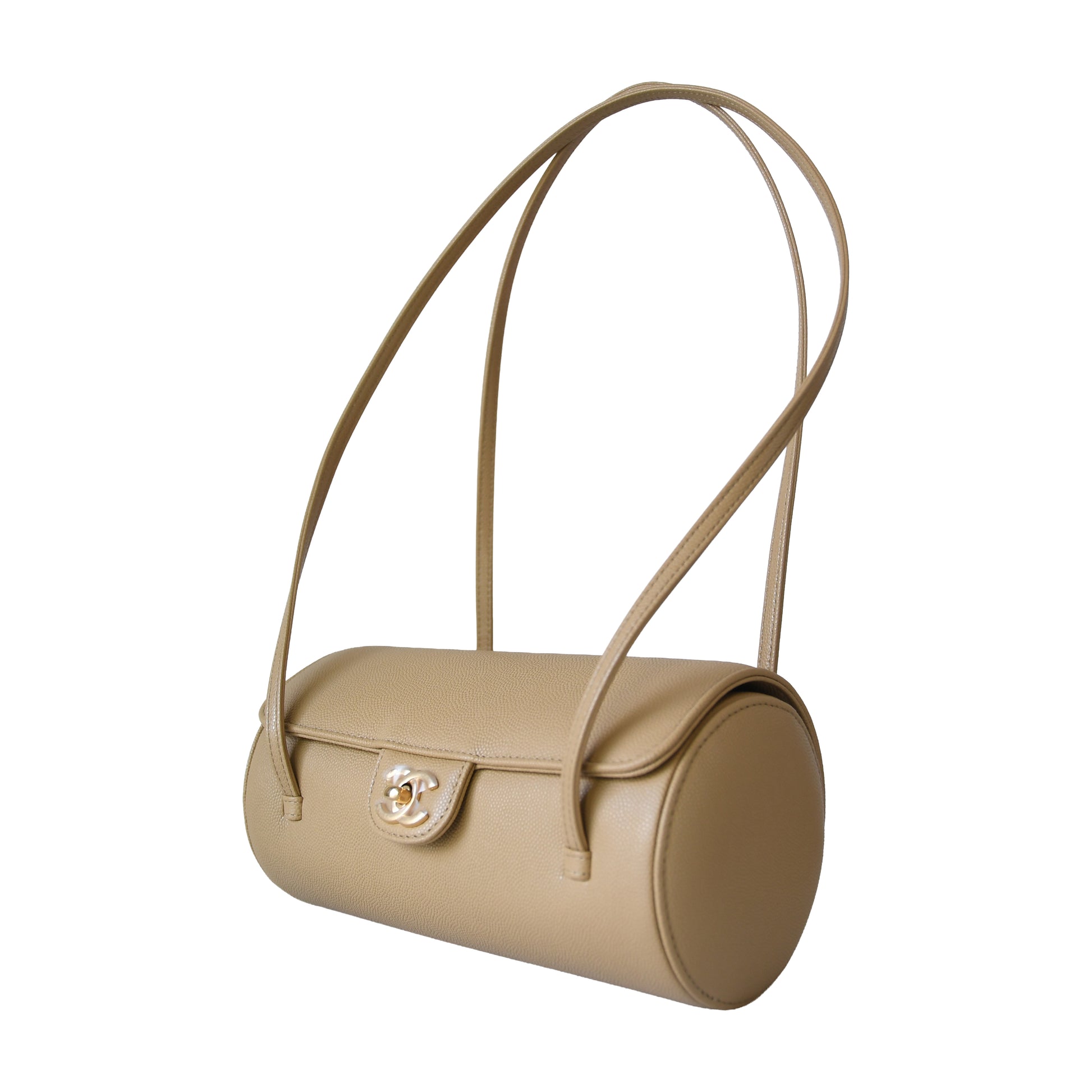 Chanel Preppy Coco Small Bowling Bag Beige-NOBLEMARS