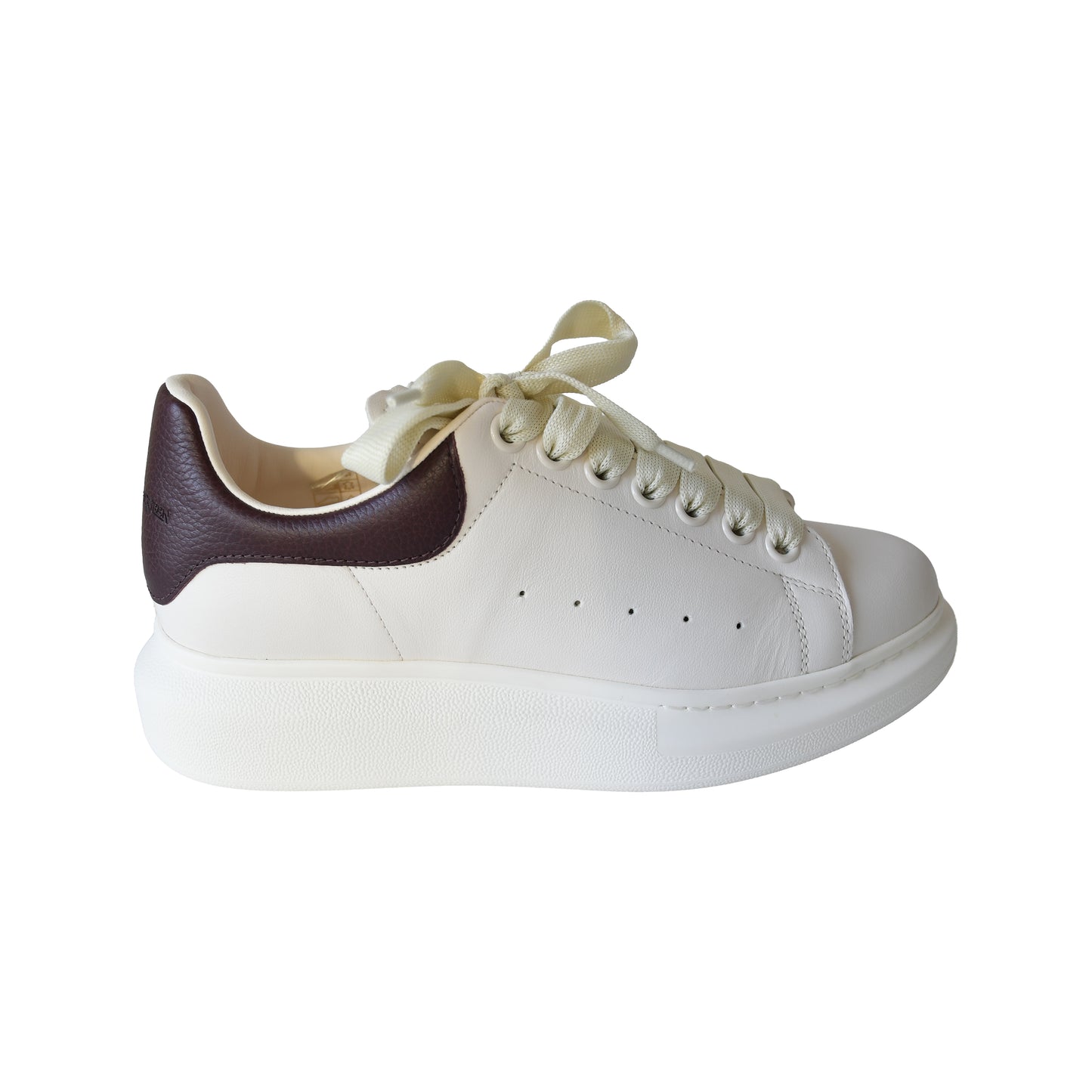 Alexander McQueen Oversized Sneaker White Bordeaux-NOBLEMARS