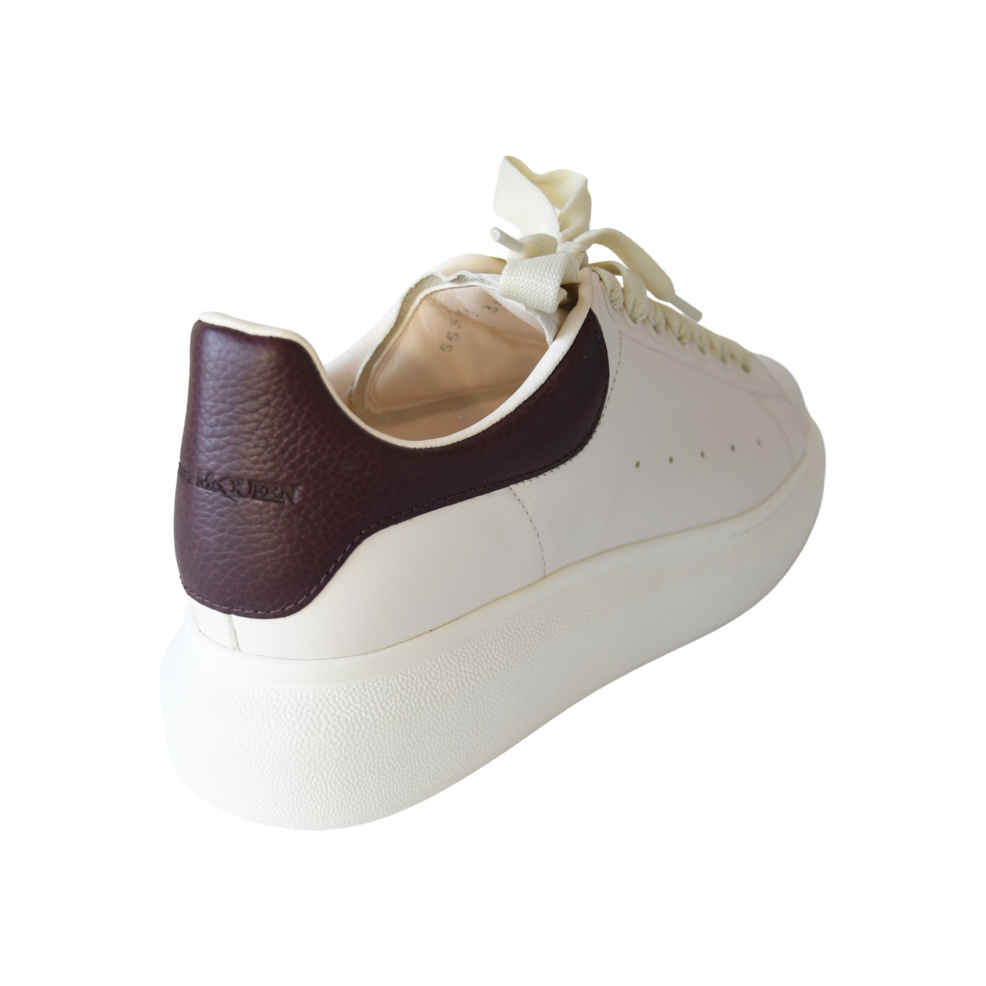 Alexander McQueen Oversized Sneaker White Bordeaux-NOBLEMARS