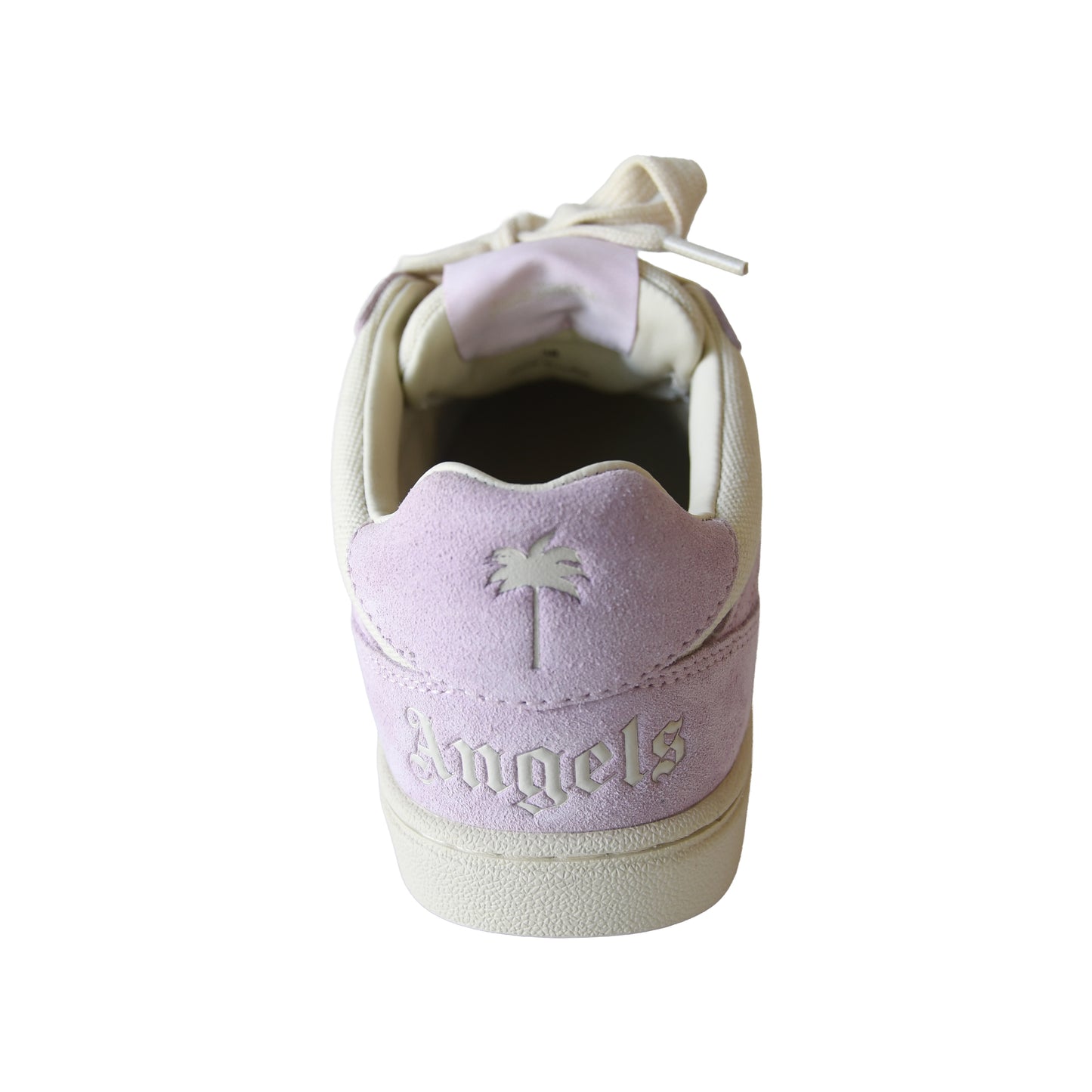 Palm Angels Women Palm University Leather Sneakers White Pink