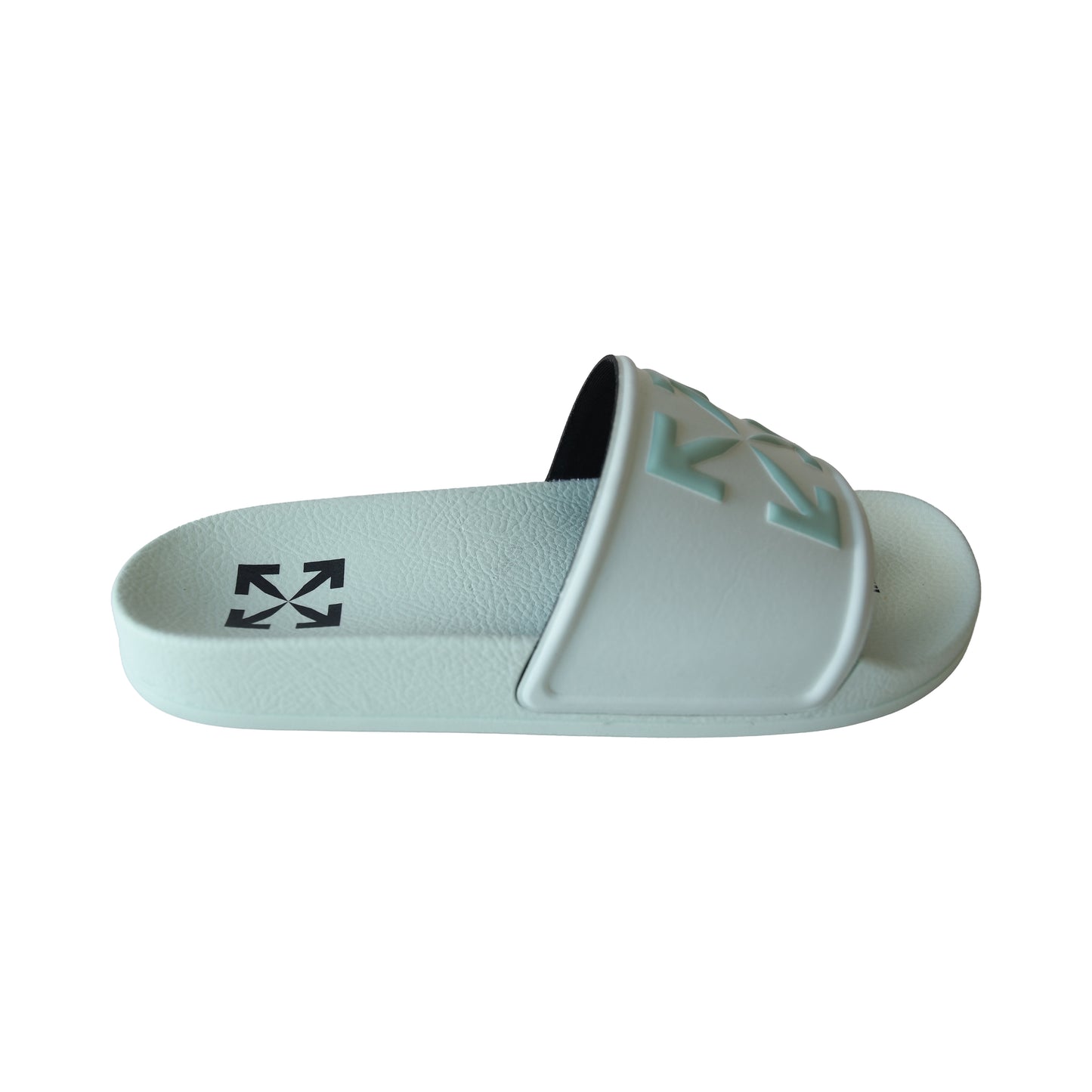 Off White Arrow Logo Slides Mint