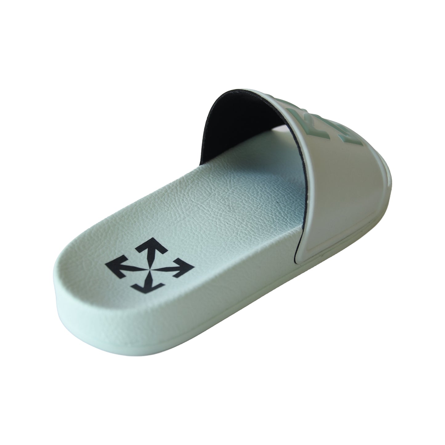 Off White Arrow Logo Slides Mint