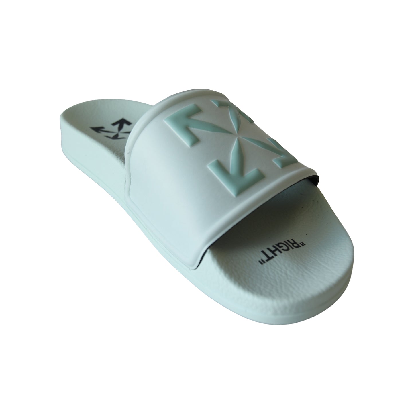 Off White Arrow Logo Slides Mint