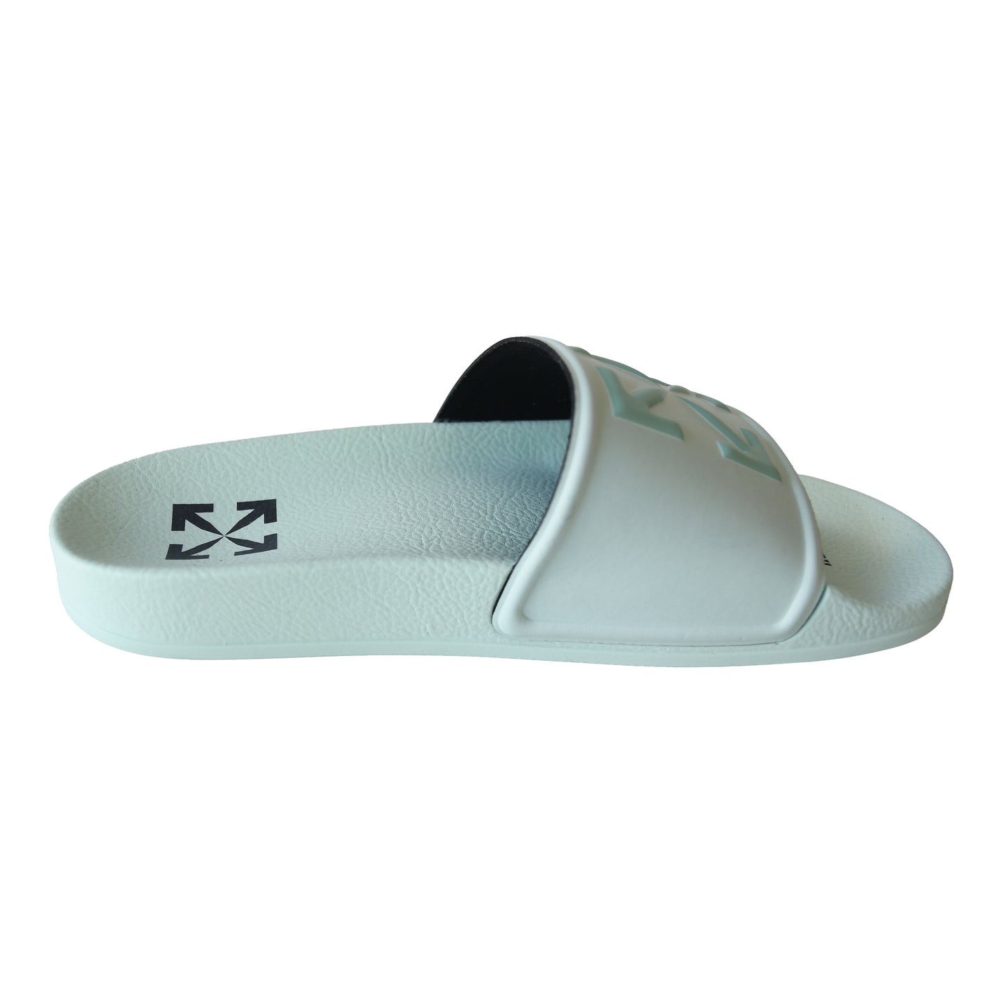 Off White Arrow Logo Slides Mint