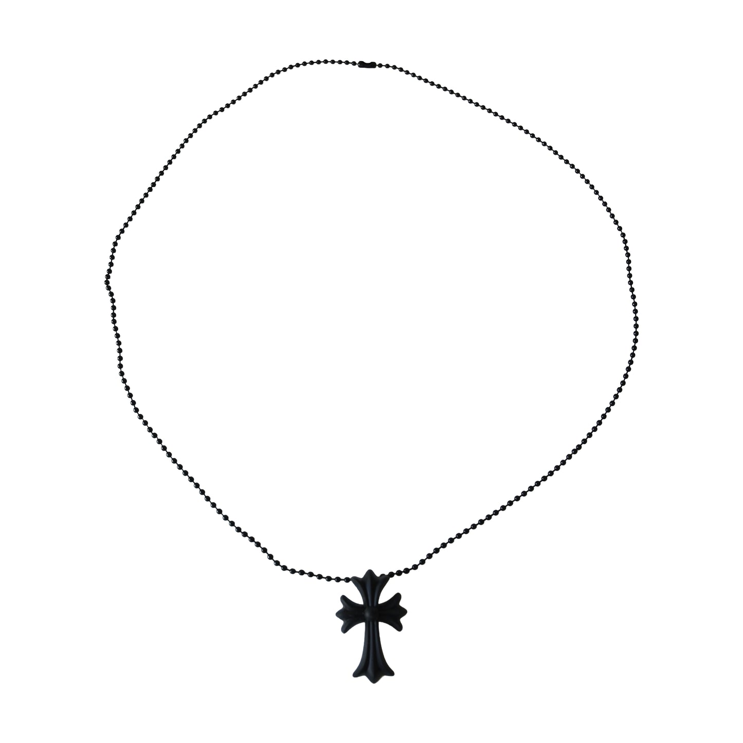 Chrome Hearts Silicone Cross Necklace Black