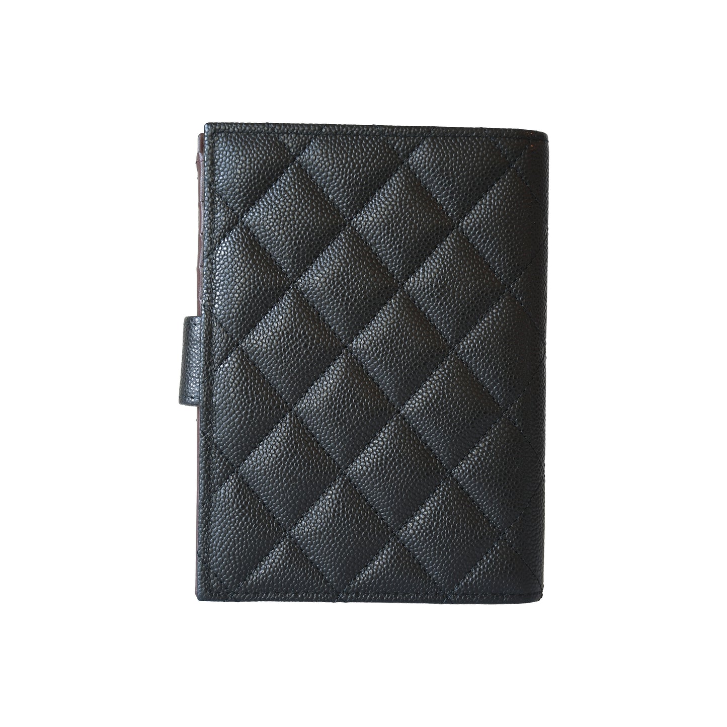 Chanel 26C CC Caviar Quilted Passport Holder Wallet Black-NOBLEMARS