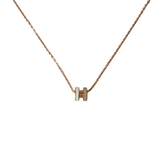 Hermes Mini Pop H Necklaces Rose Gold Hardware-NOBLEMARS