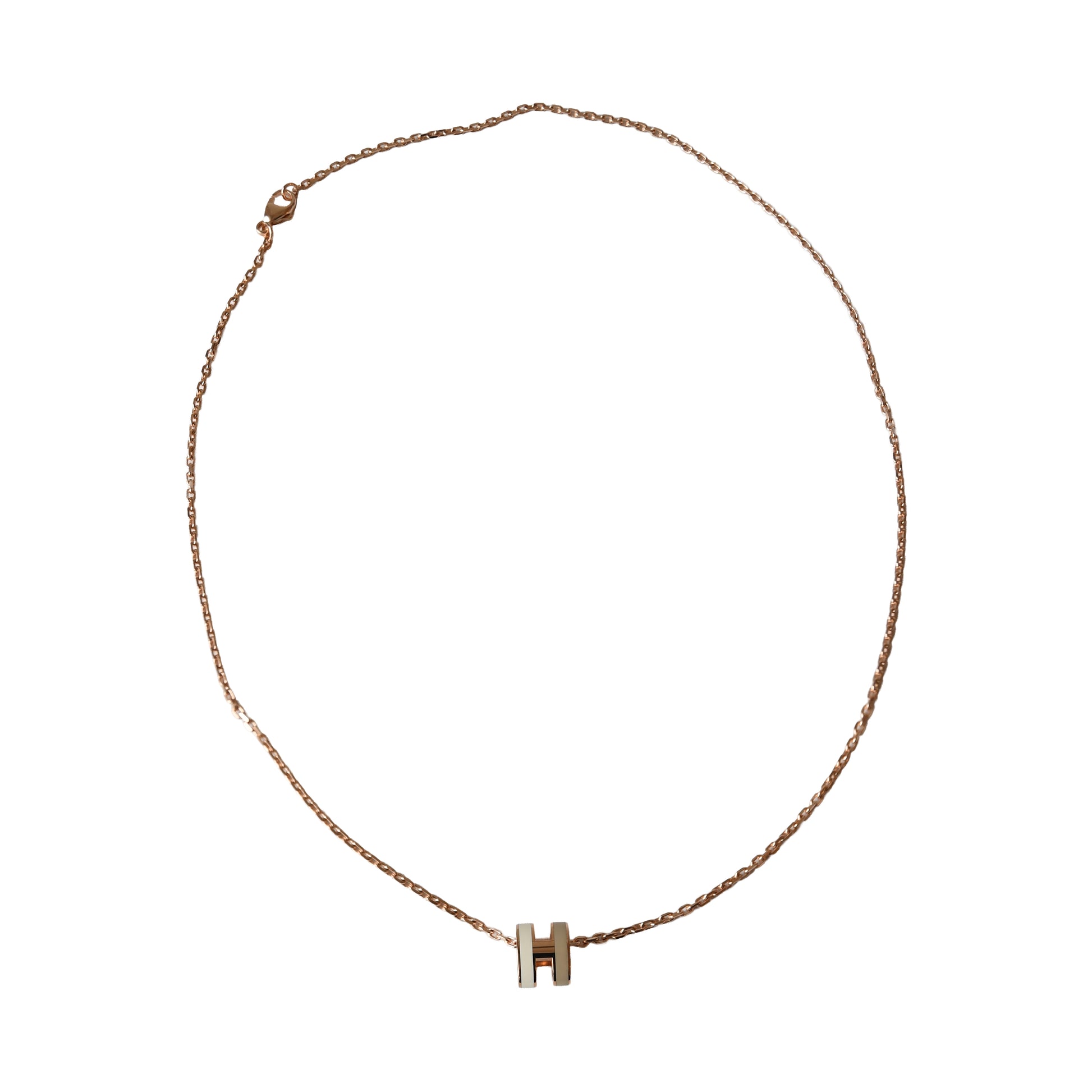 Hermes Mini Pop H Necklaces Rose Gold Hardware-NOBLEMARS