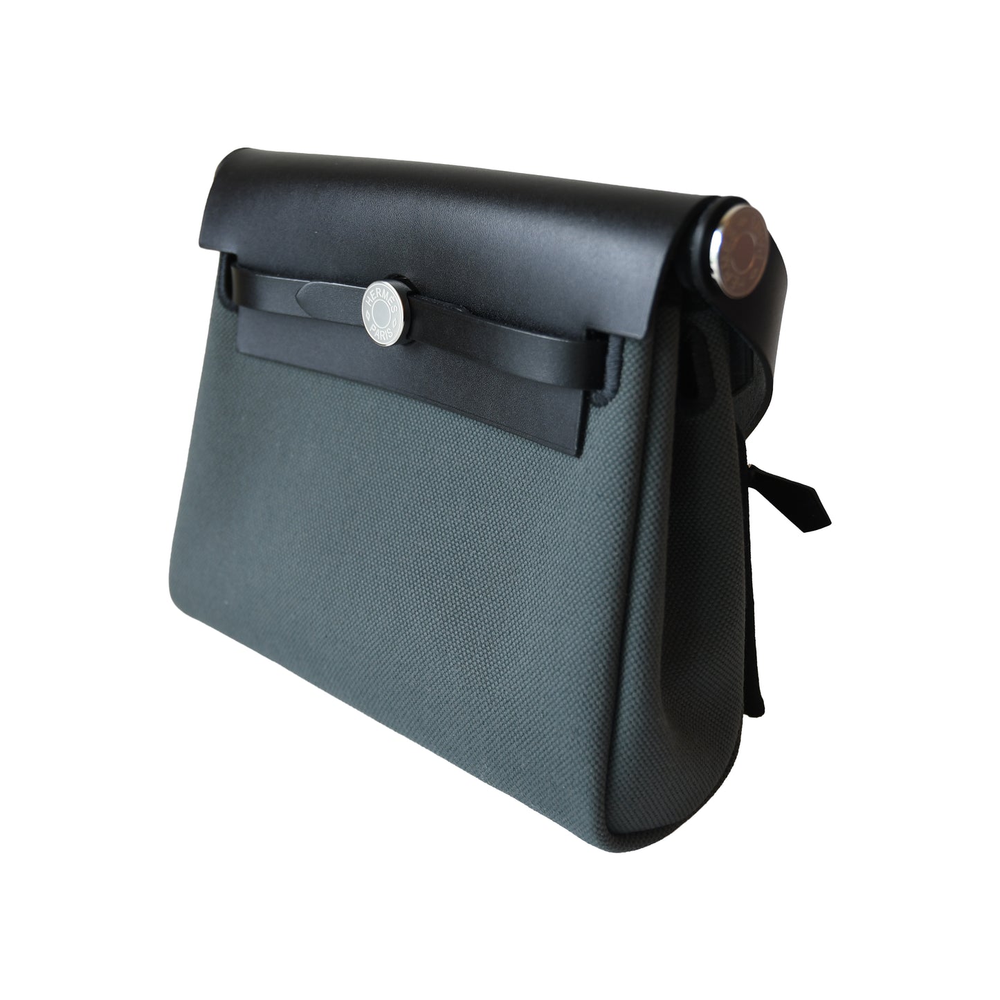 Hermes Mini Herbag Palladium Hardware Vert Mangrove-NOBLEMARS