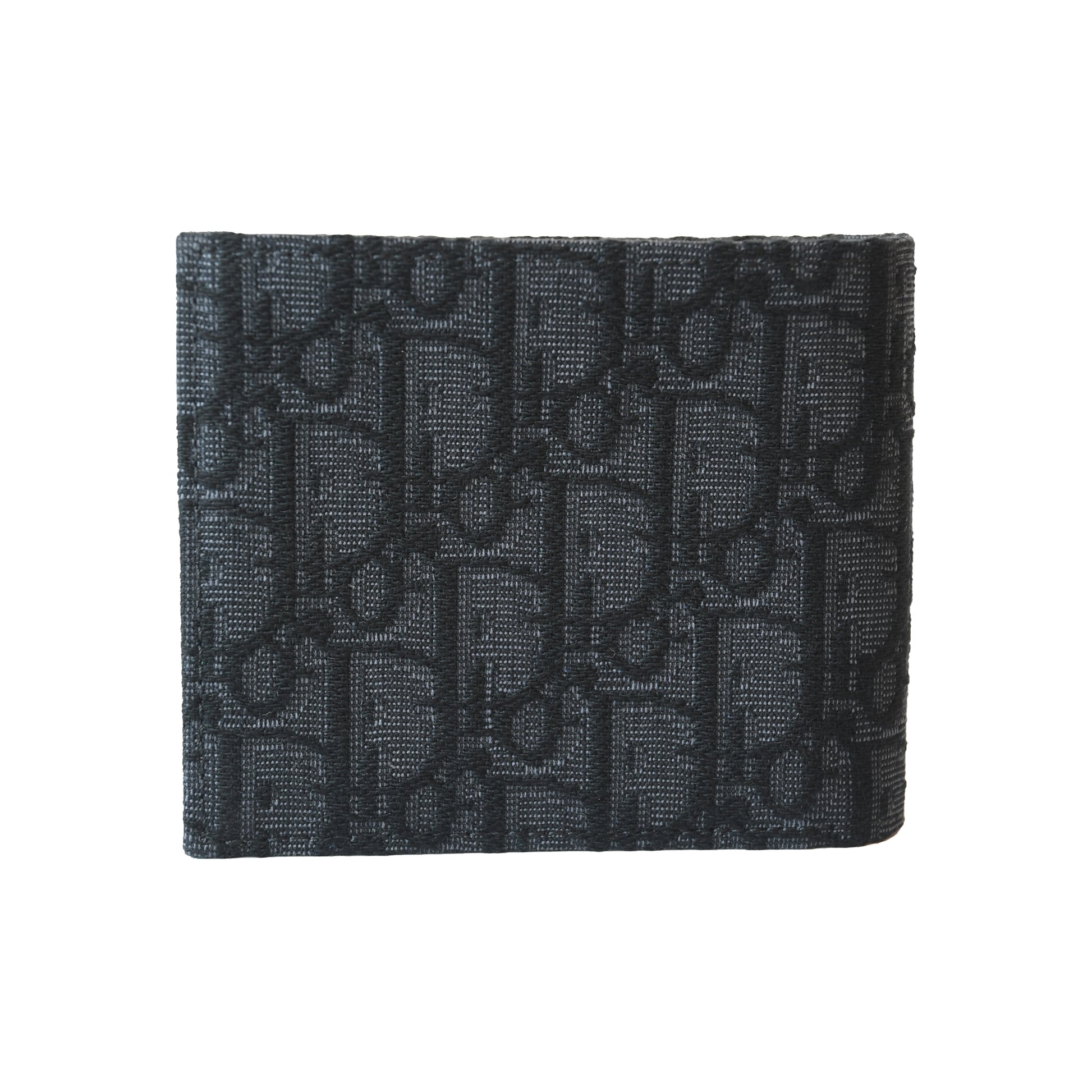 Dior Oblique Jacquard Bifold Wallet Black-NOBLEMARS