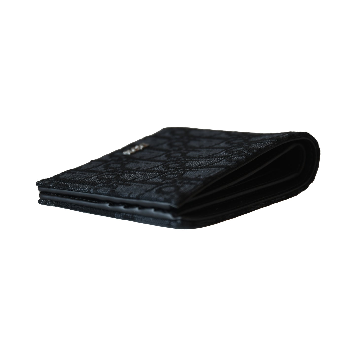 Dior Oblique Jacquard Bifold Wallet Black-NOBLEMARS