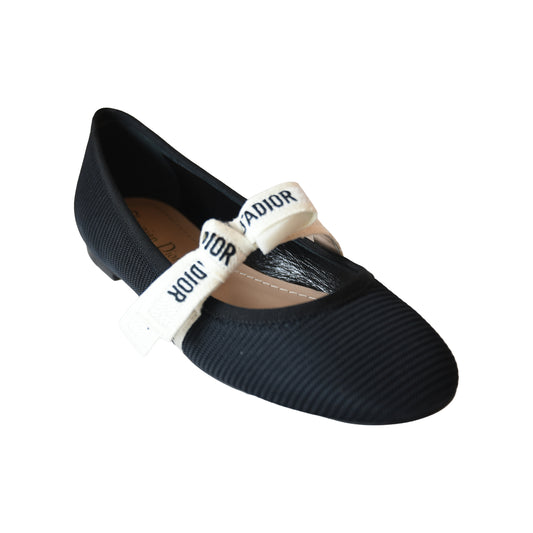 Dior Miss J'Adior Ballet Flats Black-NOBLEMARS