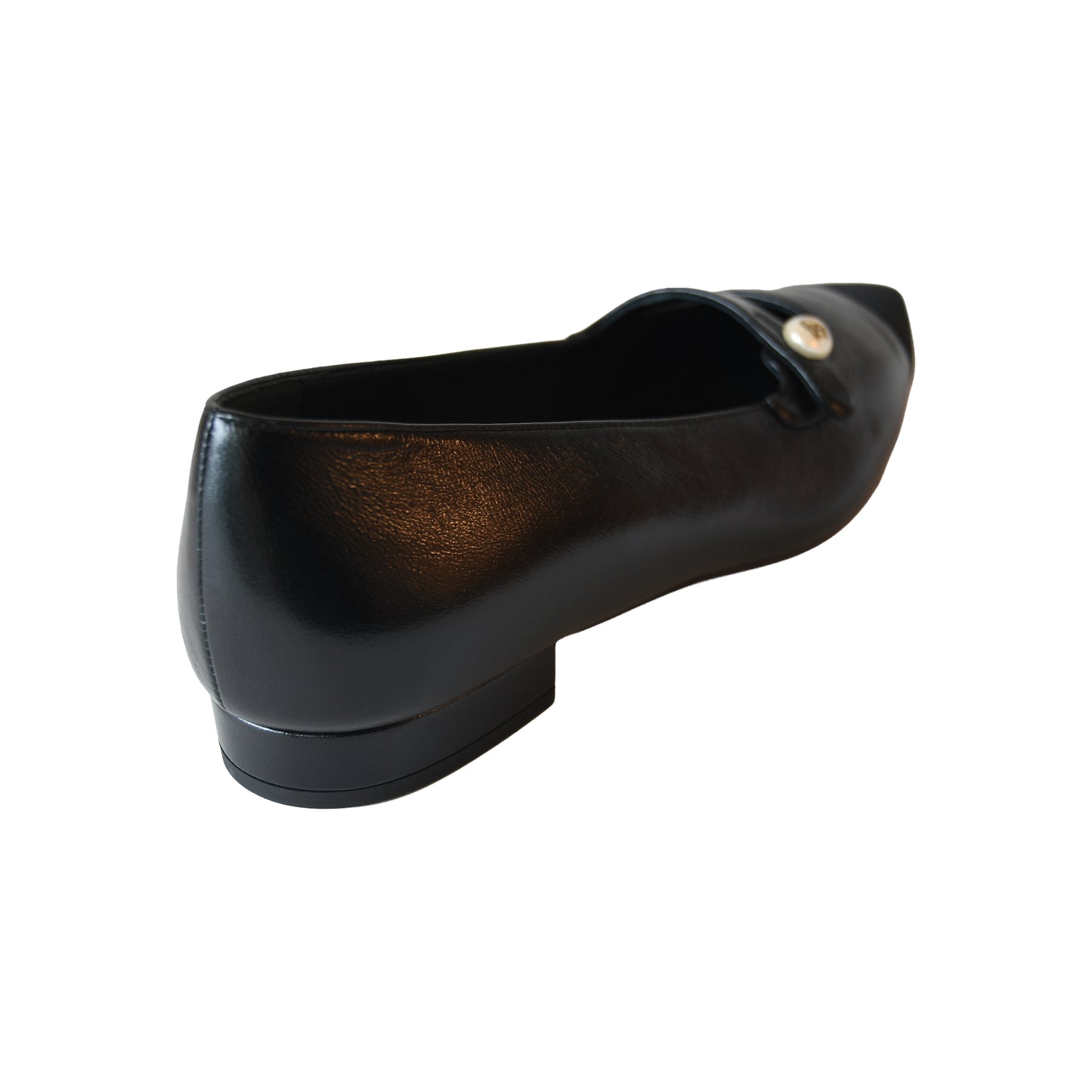 Chanel Interlocking CC Logo Ballet Flats Black-NOBLEMARS
