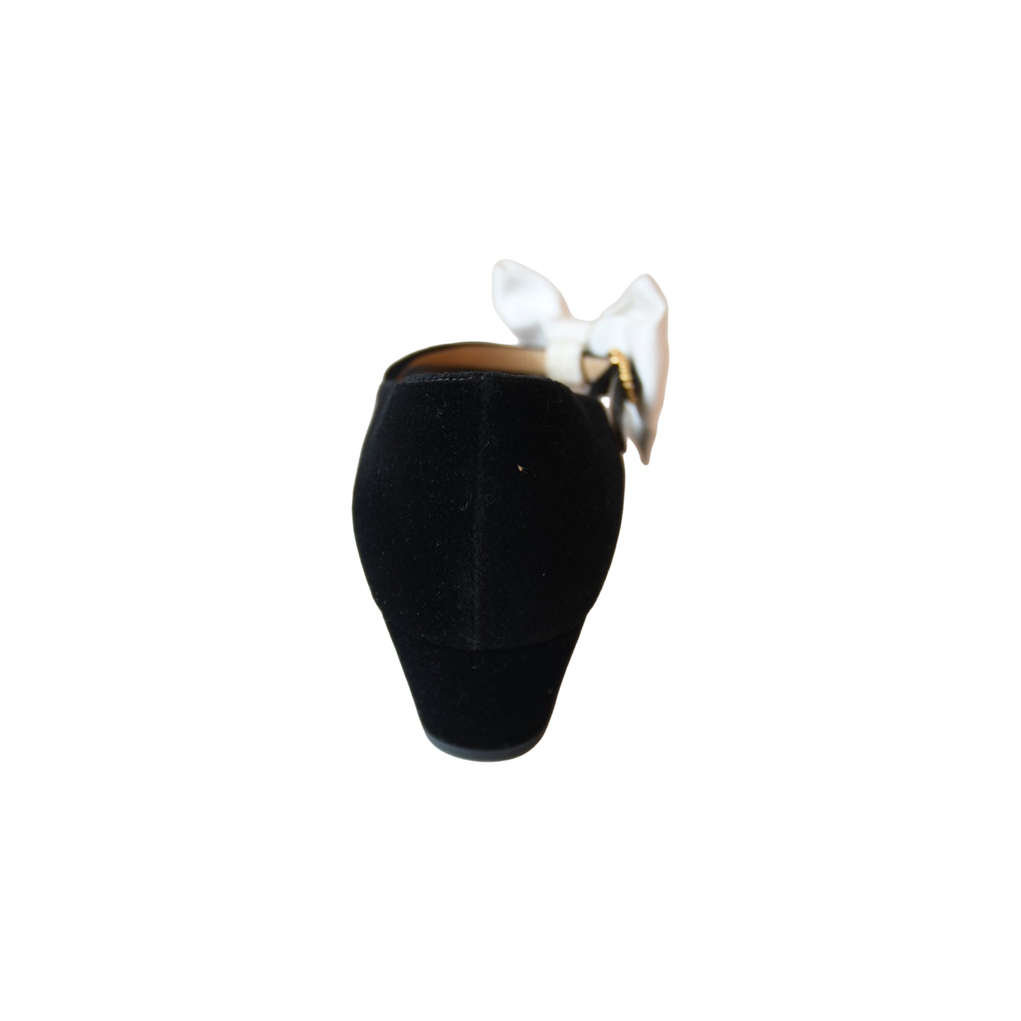 Chanel 24A D'Art Velvet Mary Jane Flat Black-NOBLEMARS