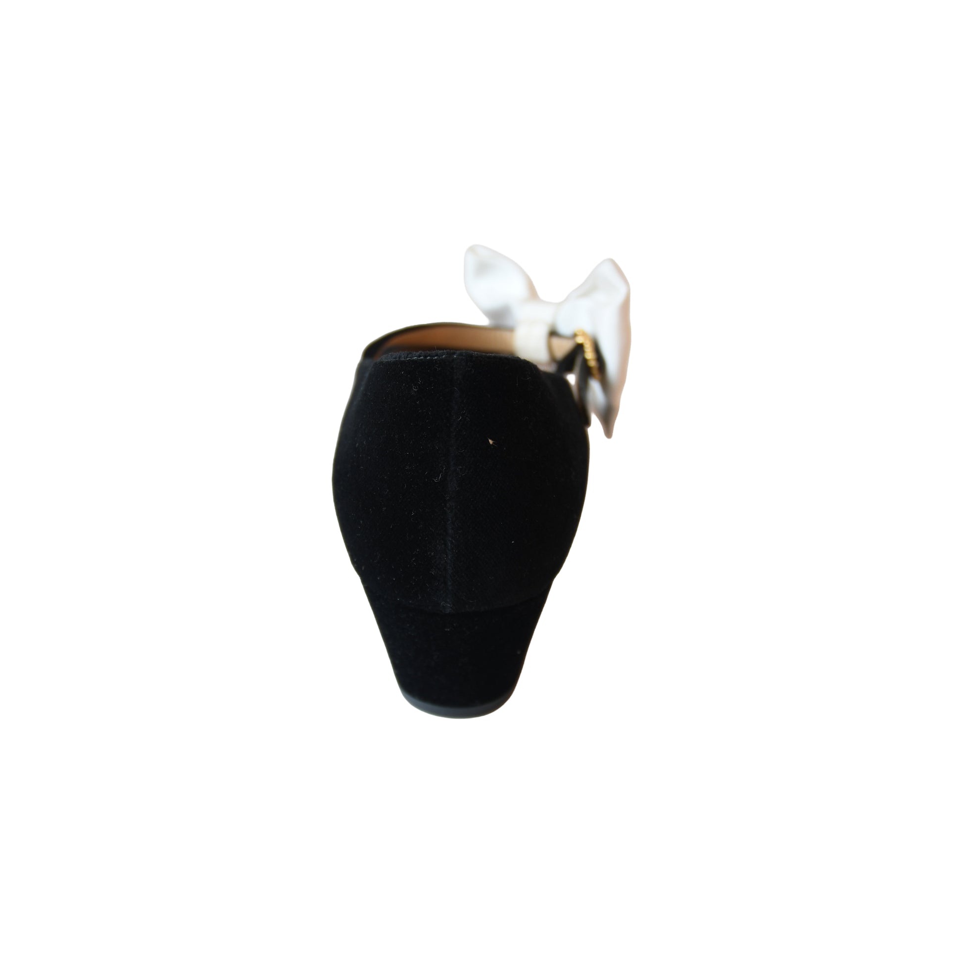 Chanel 24A D'Art Velvet Mary Jane Flat Black-NOBLEMARS