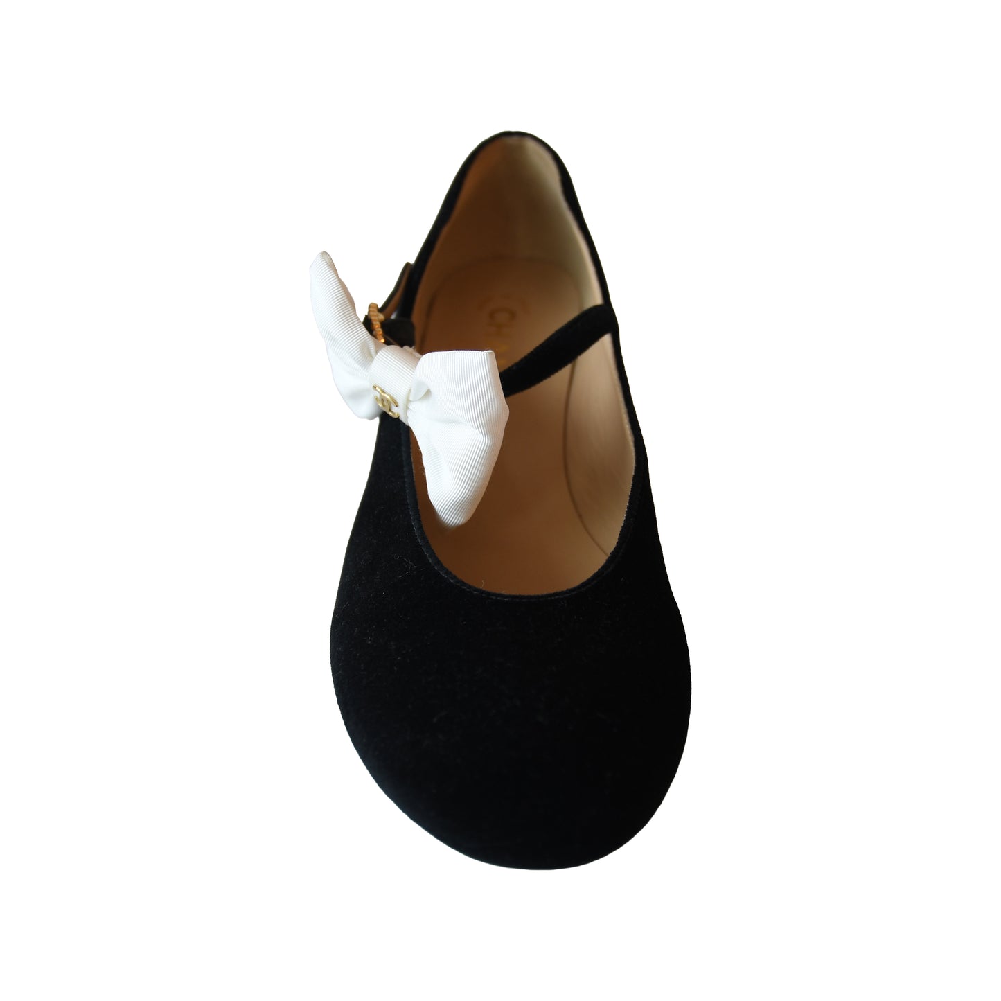 Chanel 24A D'Art Velvet Mary Jane Flat Black-NOBLEMARS