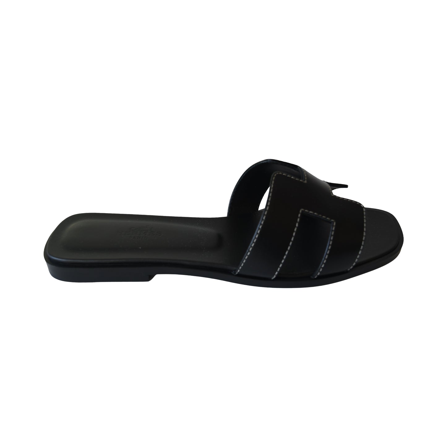 Hermes Oran Sandals Black-NOBLEMARS