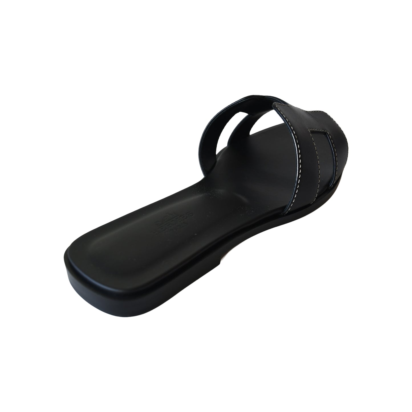 Hermes Oran Sandals Black-NOBLEMARS