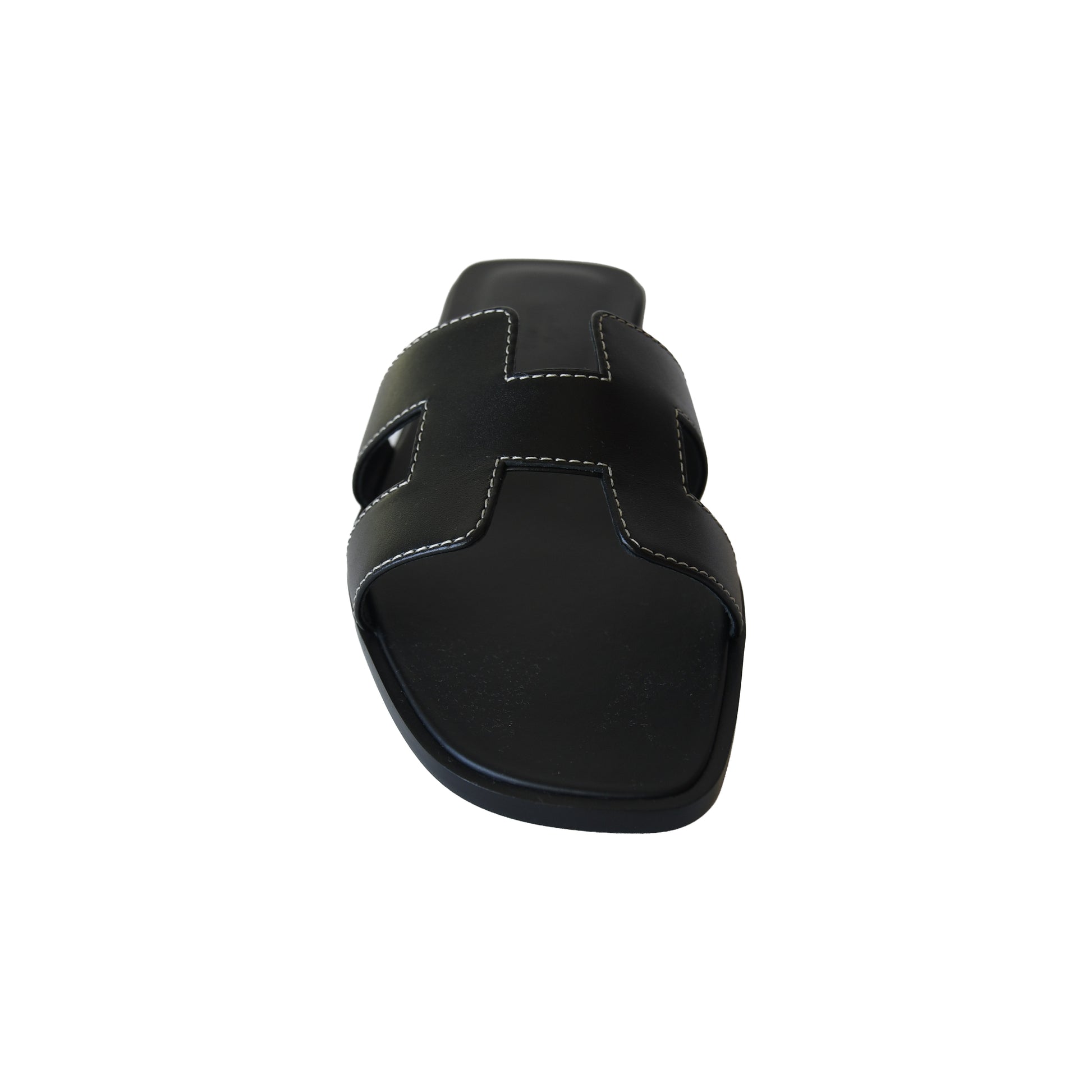 Hermes Oran Sandals Black-NOBLEMARS